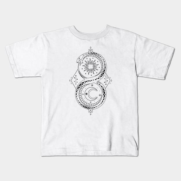 Ouroboros | Pagan Symbol Kids T-Shirt by CelestialStudio